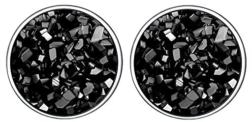 BUKEQILA Rund Damen-Ohrringe 925 Sterling Silber Zirkonia Böhmische Ohrstecker Schmuck Sternenhimmel 8.5mm Ohrringe mit Geschenkbox Muttertagsgeschenk Geschenke für Frauen