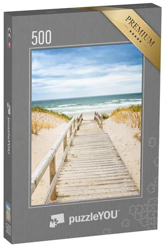 puzzleYOU: Puzzle 500 Teile „Hölzerner Fußweg auf der Düne, Sylt, Nordfriesland, Norddeutschland“ – aus der Puzzle-Kollektion Sylt