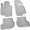 Recambo 3D Gummi Fußmatten kompatibel für SEAT Leon II | Typ 1P | BJ 2005-2012 | Auto Gummimatten | Passgenau | mit Rand | grau