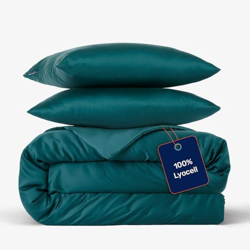 twenty:three Lyocell Bettwäsche (1x) 240x220 + (2X) 80x80 Juice Petrol - 100% Tencel - Gewonnen aus Eukalyptus - Hochwertig - Nachhaltig - Atmungsaktiv - Luxus - Hypoallergen