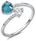 Türkis/Mondstein Ring für Damen 925 Sterling Silber Türkiser/Mondstein Verstellbar Ring Zirkonia Offene Ringe Geburtstags Geschenke Schmuck für Frauen Mädchen
