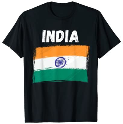 India Flag Holiday Vintage Grunge Indian Flag T-Shirt