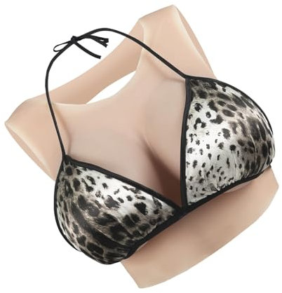 KUMIHO Silicone Breast Forms with Hollow Back Fake Boobs Realistic Breastplate for Crossdresser Drag Queen Cosplay G cup lvory White Gel filling.