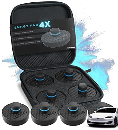 PLANGER® Tesla Wagenheber Beläge - 4X ENRGY PAD (Model 3 - Model S - Model Y - Model X) 10 Jahre Garantie - Bruchsicher 3t
