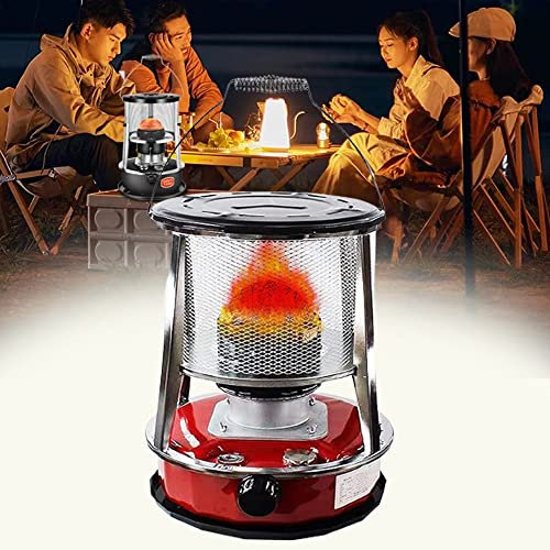 Poêle À Pétrole 9000 BTU/H pour Intérieur, Chauffage De Poêle À Pétrole avec Protection Contre Les Chutes, Efficace Poele A Petrole Camping, Puissance De Feu Réglable, 4.5L
