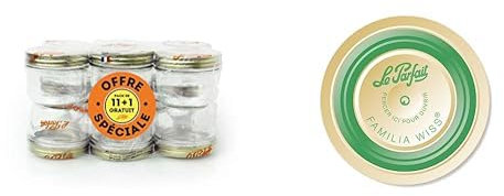 Le Parfait - Pack de 12 Terrines Familia Wiss - 350g & familia wiss - Boite de 12 capsules Familia Wiss - 100mm - Vert