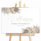 HEI Print Willkommensschild Hochzeit Beige mit Datum und Namen, personalisierte Hochzeitsdeko, Boho Willkommen Schild, Braun, 60x40 (Hartschaumplatte)