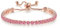 RIXERKOC Bracciale da tennis da donna placcato oro rosa con zirconi cubici colorati petite classico regolabile cinturino arcobaleno bracciale gioielli regalo di San Valentino