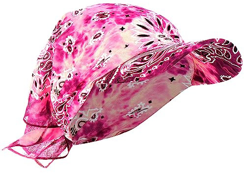 Damen Visor Bandana mit Schirm Haarband Baumwolle Golf Tennis Baseball-Mütze Turban Headwear Kop Kopftuch Schal Hüte Sonnenhut Sonnenblende Kappe Retro-Stil Sonnenhut