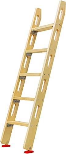 Wood Loft Ladder With Handle, 60 70 Inch Extra Tall Bed Ladder for Twin Bunk Bed, Dorm Bed & Bedroom, Load 100KG, Step Length: 40CM/15.7 (Size : 5-Step (1.5m/59 Inch/5 FT)) Full of stars
