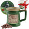 Glen Appin of Scotland Scottie Dog Design Embossed 500ml Stoneware Piping hot Mug: Wide Coffee Tea Hot Chocolate Cups | Christmas New Year Gift Box | Scottish Heritage (Brown), SMG117