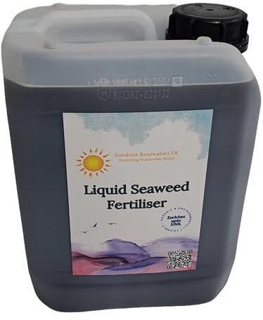 Premium 5L Organic Seaweed Fertiliser – Concentrated Liquid Feed for Soil, Root & Foliar Growth – Boosts Plant Health, Soil Quality, flowers & Crop Yield