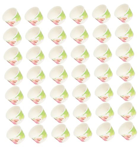 Beaupretty 200 Pièces Coupes De Crème Glacée Tubes Pour L'emballage Coupes à Dessert Gâteau Tasse Petit Pots à Dessert Papier Le Dessert Bol De Rangement
