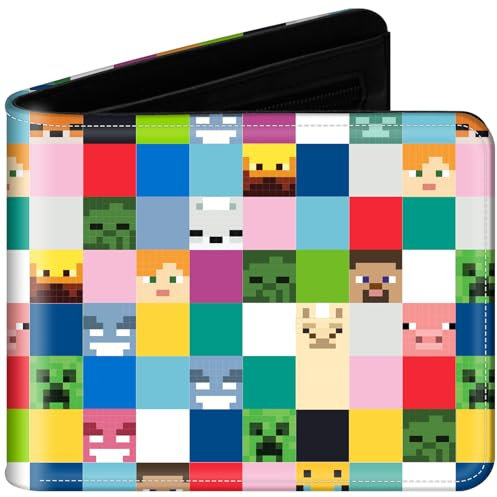 sundee Portefeuille à deux volets pour hommes et adolescents garçons, sac à main en cuir cool avec porte-carte d'identité et argent pour hommes et fans de jeu, portefeuille fin amusant avec poche