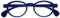 OPULIZE OCA Lesebrille - Moderne Runde Retro-Fassung - Blau Glänzend - Herren Damen - Federscharniere - R54-3 - +1.00