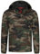 Höhenhorn Lepon Veste coupe-vent pour homme Veste de pluie Anorak avec poche poitrine Tailles S à 3XL, Camouflage vert., M