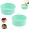 Lunyloer Molde de silicona redondo, antiadherente, molde de silicona para hornear de silicona, moldes antiadherentes para tartas de queso, tartas de arco iris y pasteles de gasa (16 cm, verde