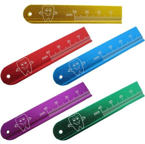 Dinntty Righello Dentale Righello di Misurazione di Precisione Dentale Righello Endodontico Misura Scala Calibro Orale Strumento Dentale per Odontoiatria