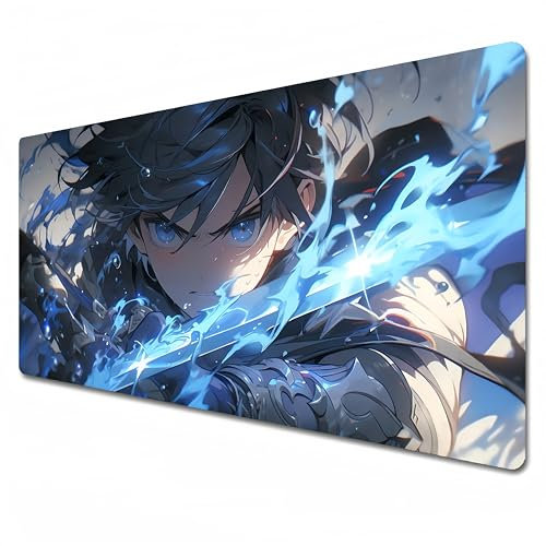 Odrys Demon Slayer mouse pad|Anime mouse pad large|Purple gaming mouse pad|XXL mouse pad 900x400|Office desk mat|Waterproof - Anti slip|Tomioka Giyuu (31.5 x 11.8 x 0.1 in)
