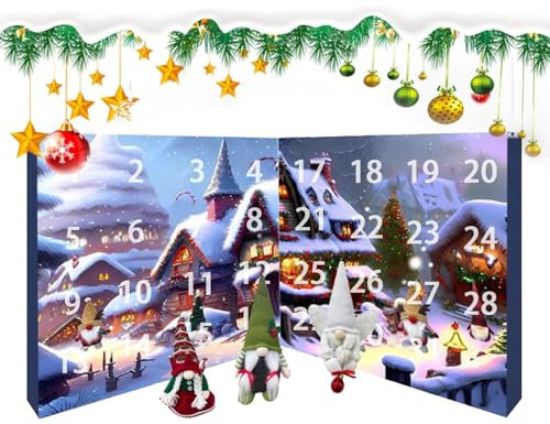 Wichtel Adventskalender 2024 | 31 Tage Halloween Weihnachtswichtel Adventskalender 2024 | Gnome Plüschpuppe Weihnachtskalender 2024 | Christmas Vacations Adventskalender für Kinder