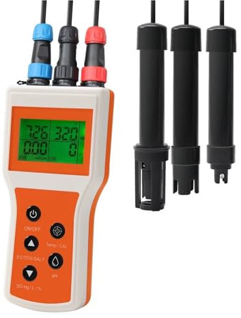 MZZYG Smart 6 In 1 Dissolved Oxygen Meter Aquarium PH DO SALT EC TDS Swimming Hydroponics Water Quality Analysis Tester Monitor Accurate Measurement