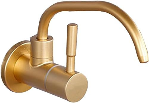 WDSOPK Grifo de Pared para Fregadero con Filtro de ósmosis inversa y grifos de Cocina (Golden C)