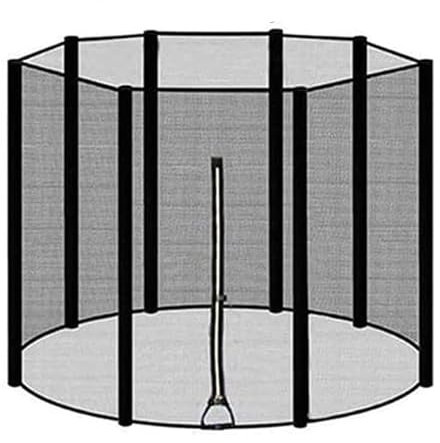 BIWKONI Trampolin -Sicherheitsnetz, 4/5/6/8/10/12/14/16 Fuß Runde Trampolinersatzzäune, Garten Kinderschutzgehäuse Net,14ft/427cm 8poles