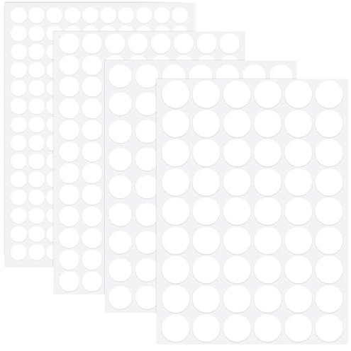 Richunie 360 Stück Schraubenabdeckung Schraubenabdeckung Weiss,Schrauben Abdeckkappen Weiß Abdeckkappen für Schrauben,Schraubenloch Aufkleber Selbstklebend Rund,für Möbel,Wand,Ø12mm,Ø15mm,Ø18mm,Ø21mm