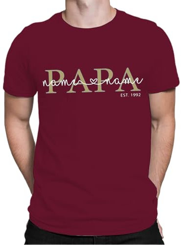 Shirt Long Sleeve Men's Casual Letter Print T Shirts for Everyday Outdoor Activities Perfect for Summer Easy Care Comfortable Fit Trend Tops, red, XL