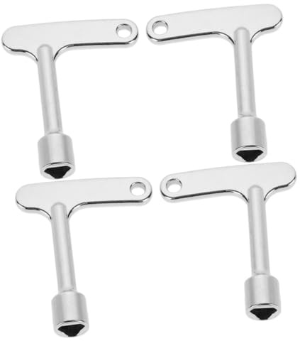 NIYANGLE 4pcs Triangle Keys for Trash Can Locks Outdoor Garbage Bin Cabinet Keys Zinc Alloy for Community Waste Bins and Electrical Panel Access