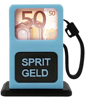 FloraVigo Tank Voucher Driving Licence Pass Gift, Money Gift for Birthday, 3D Fuel Pump Money Gift Package Creative Gift for Driving Licence, Car, Friend (Blue)