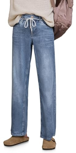 Street One Studio Damen Mid Waist Wide Leg Jeans im Loose Fit 3818022
