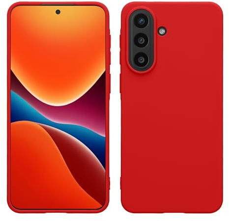 kwmobile Hülle für Samsung Galaxy A57 5G TPU Case - Handyhülle unterstützt kabelloses Laden, Flexible Schutzhülle, gummiertes Cover in Klassisch Rot