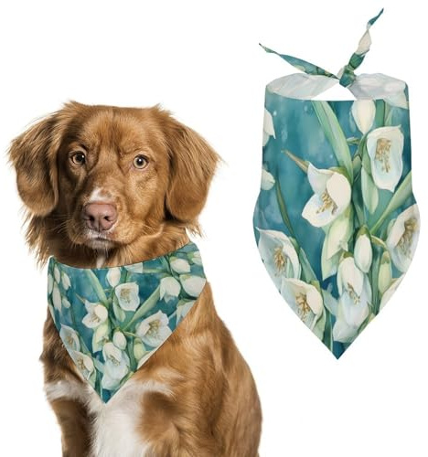 New Mexico Yucca State Flower Novelty Dog Bandanas Adjustable Pet Triangle Kerchief Scarf Accessories for Cat Dog