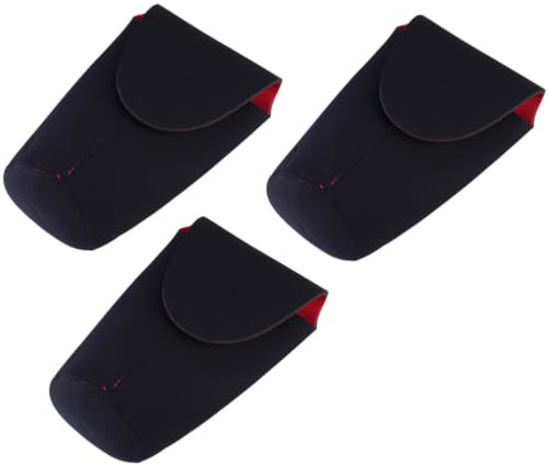 LIGHTAOTAO Set 3 Sacchetti per Obiettivi Fotografici in Neoprene Nero, Impermeabili e Leggeri, Custodia Protettiva Antishock per Macchina Fotografica Reflex