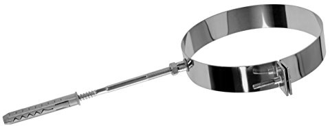 Stainless Steel Wall Bracket with Screw Chimney Liner Clip Flue Liner Clamp Holder Multi Fuel Stove Support KJ19 (120mm)