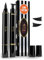 LA PURE Waterproof Winged Eyeliner Stamp - 8mm Long Lasting Liquid Liner Pen, 2 Wingliner Black Make Up Pens, Vamp Style Wing, Smudgeproof & Sweatproof, Perfect Cat Eye Look, Eyeshadow, No Dipping