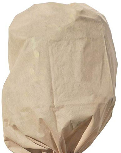AFP Winterschutz Rosenhaube Vlies, beige, 75 x 80cm, 17g/qm Gartenvlies atmungsaktiv - Rosenschutz/Frostschutz Pflanzen/Gartendeko/Kordel / 2 Jutesäckchen gratis