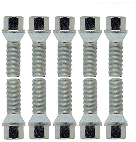 10x Radschrauben Radbolzen Kegelbund M14x1,25 55mm kompatibel mit BMW X5 X6 1er 2er 3er 4er 5er 6er 7er X3