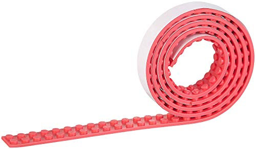 infactory Bauspielzeug: Selbstklebendes Spielbaustein-Tape für gängige Systeme, 1 m, rot (Klebebänder für Spielbausteine, Spielbaustein-Band, Mitbringsel)
