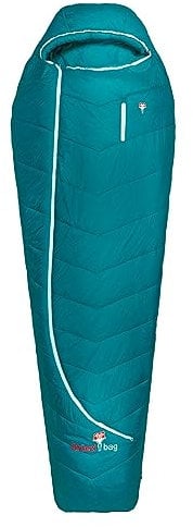 Grüezi bag Synpod Island 185 Leichter Schlafsack, für Körpergröße bis 185 cm, Mikrofaser-Füllung, 1050g, 215x80x50 cm, Packmaß Ø 18x22 cm