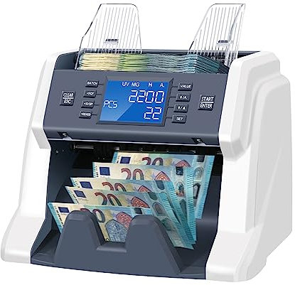 Ribao BC-35 Rechnungszähler, UV/MG/IR-Falschgeldzähler, Tragbarer Währungszähler mit 2-Jährigem Service