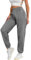heekpek Jogginghose Damen Baumwolle Wärme Sporthose Damen Lang Sweatpants Lässige Lose Dick Freizeithose Damen Warme Hose für Winter, Dunkelgrau, M