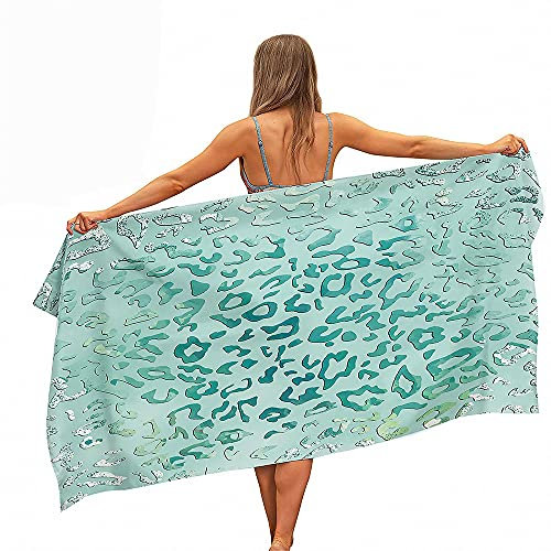 Stillshine. Großes Strandtuch Badetuch Schnell Trocknende Saugfähige Mikrofaser XL XXL, 3D Leopardenmuster Betreff Handtuch Kind Junger Mann Mann Decke (Farbe4,150x200cm)