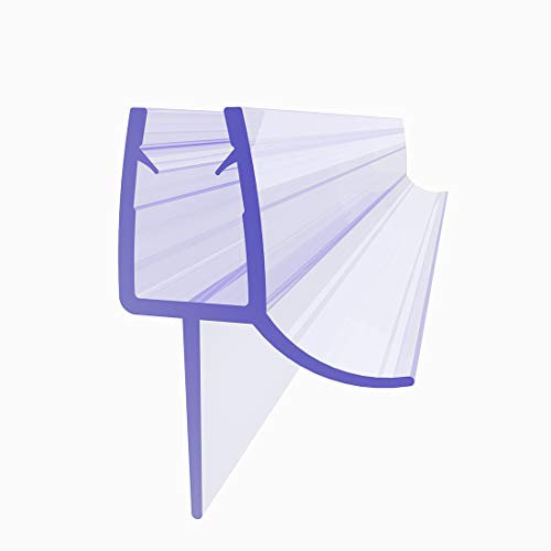 SIRHONA Joint de Porte de douche 80cm,Joint Cabine Douche,Joint de Rechange,Adapté pour 8 mm D'épaisseur de Verre Joint en Caoutchouc Joint de Douche en PVC,avec Déflecteur d'eau - 04