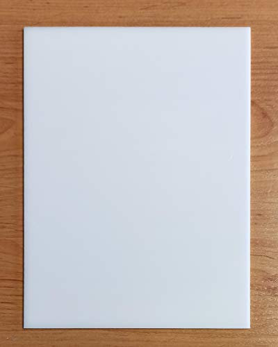 GOYAPRINT Metacrilato Blanco Opal 3 mm Plancha Acrílico Lámina de Plástico Rígido Blanco (1 ud 21x29,7 cm)