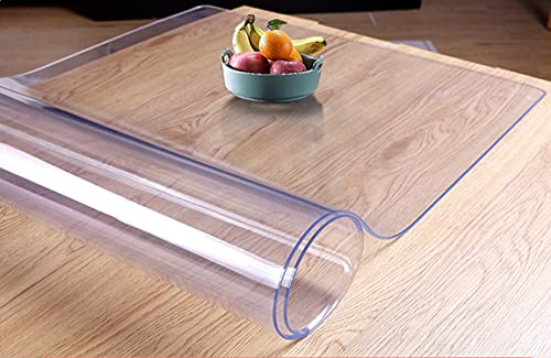 Wangle Transparente PVC-Schreibtischunterlage, 1 mm dick, wasserdicht, 140 x 60 cm