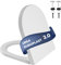 IDEALHOUSE Toilettendeckel mit Absenkautomatik, WC-Sitz mit Schnellverschluss Funktion Einfache Montage, Abnehmbarer Klodeckel aus Bruchsicherem Duroplast, Maximale Belastung 150kg, Weiß, D-Form