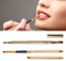 Cepillo de Labios Retráctil, Cepillos Para Labios, Pincel para labios, Pinceles de maquillaje de labios, brocha retráctil para labios de doble punta para pintalabios y contorno de labios, 2 unidades