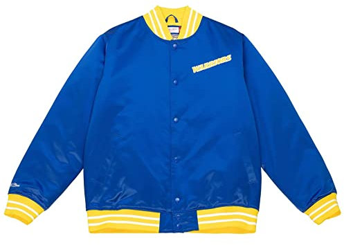 Mitchell & Ness Heavyweight Satin Jacke - Golden State Warriors, XL